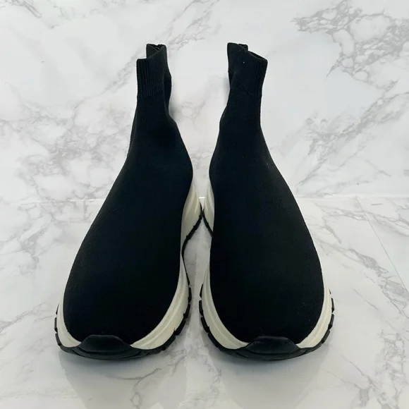 Prada Black Knit High-Top Sneakers - Picture 4 of 16